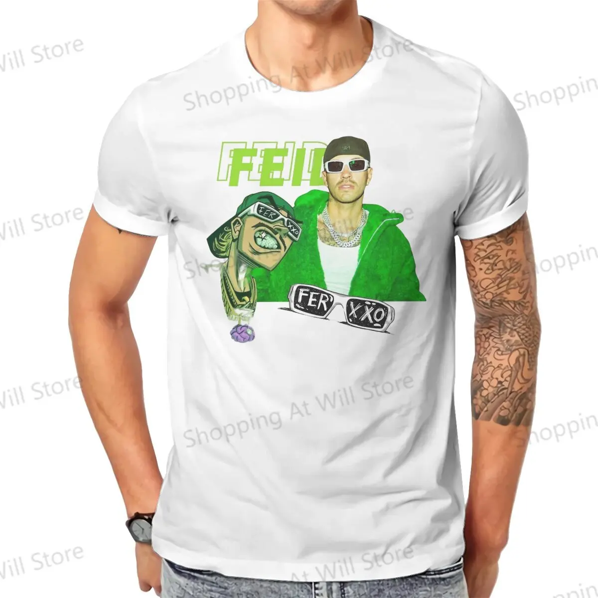 Summer men's and women's casual T-shirts Rapper Feid Music Album ferxxo Graphic Round neck short sleeved T-shirt Street Clothing