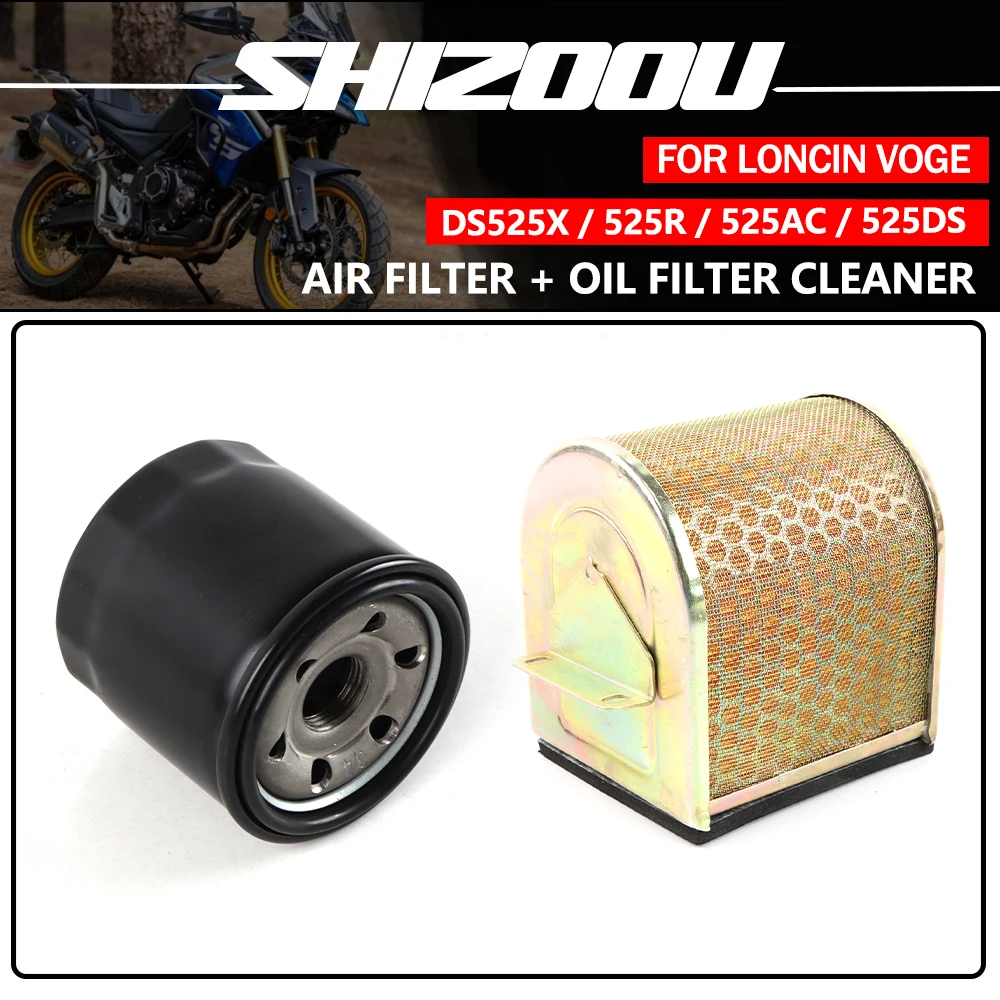 

Motorcycle Oil Air Filter Intake Cleaner For Loncin VOGE 525R DS 525X 525AC 525DS 525DSX 525 R X AC DS DSX