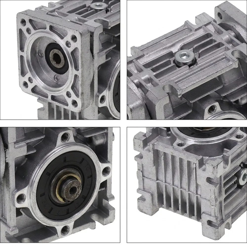5 1-80 1 Gear Reducer for nema 23 for Worm Gear Ratio 5 1 To 80 1 Input Aperture 9 11mm Stainless Steel Material Torque 2.6-24