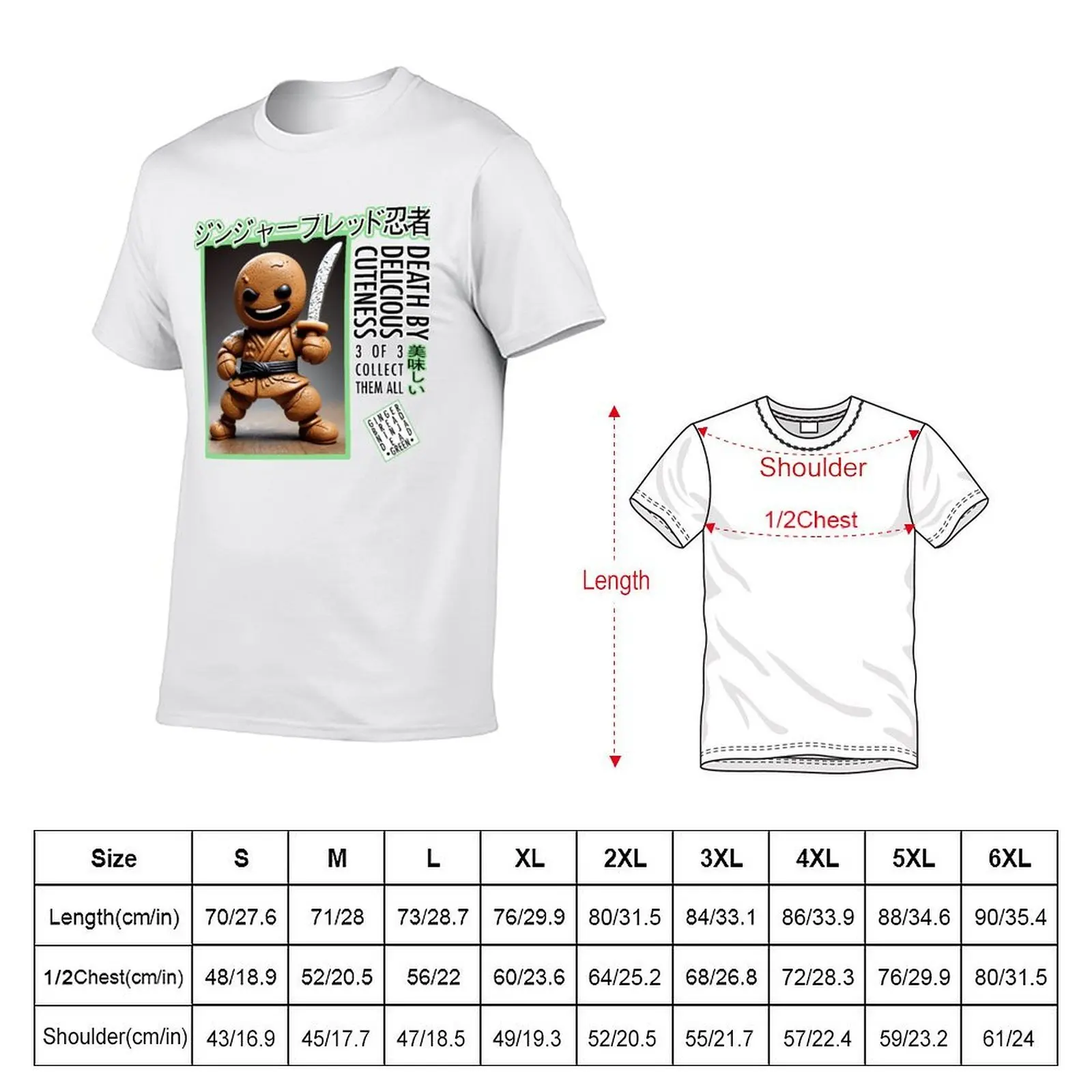 Gingerbread Ninja 3 of 3: Death by Delicious Cuteness T-Shirt man t shirts for men t shirt man plain T-Shirt