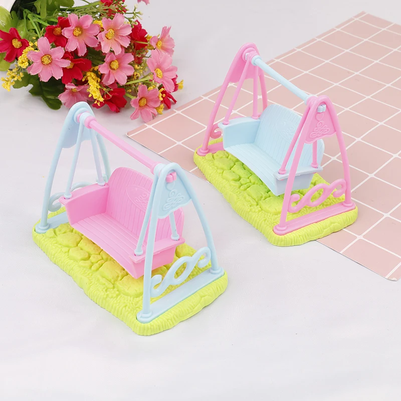 Ensemble de balançoire pour maison de poupée 1:12, Mini balançoire réaliste, accessoires de meubles de maison, cadeau de jeu pour enfants