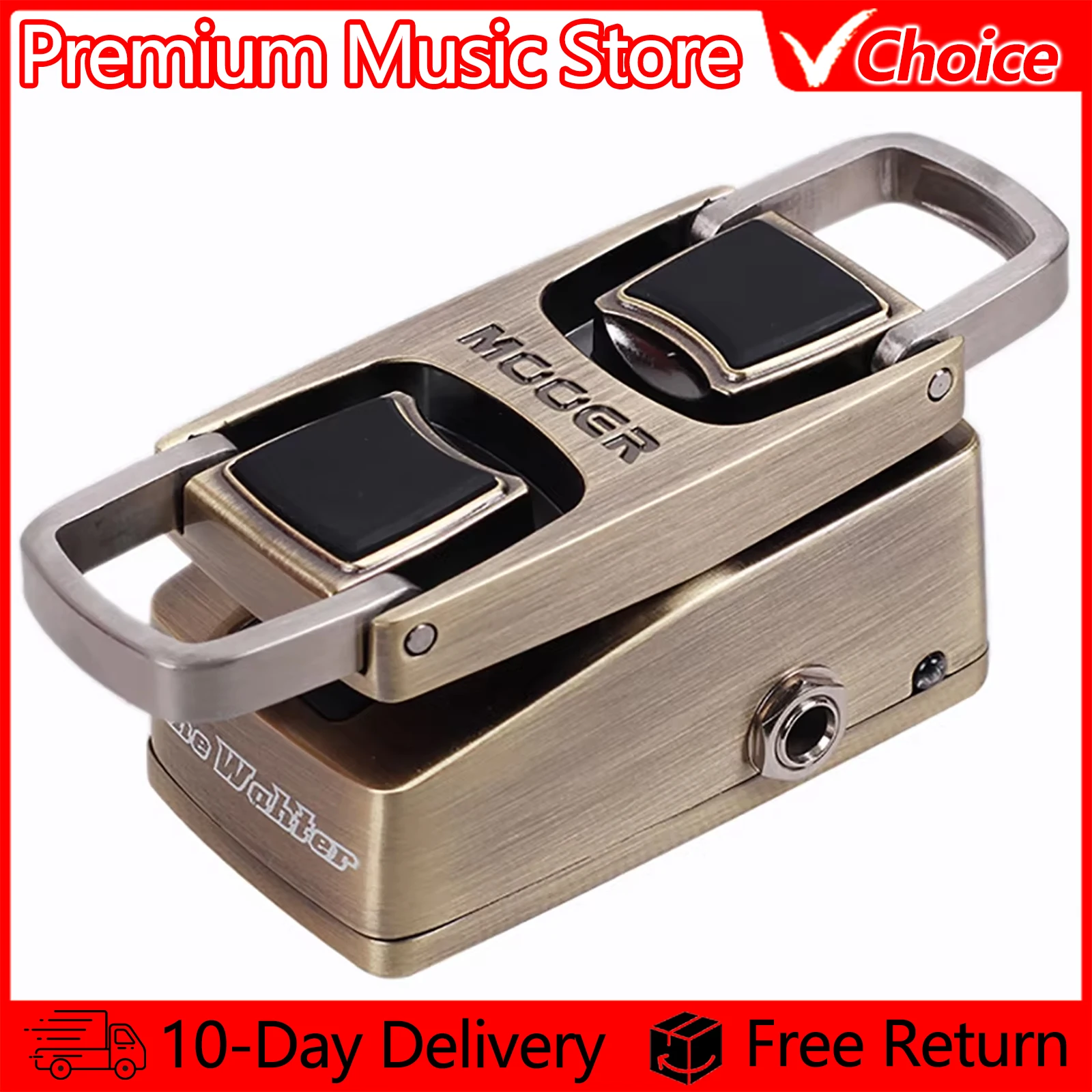 

MOOER The Wahter Guitar Pedal Wah Guitar Effect Pedal Pressure Sensing Switch Dual Switching Modes Full Metal Shell Guitar Parts