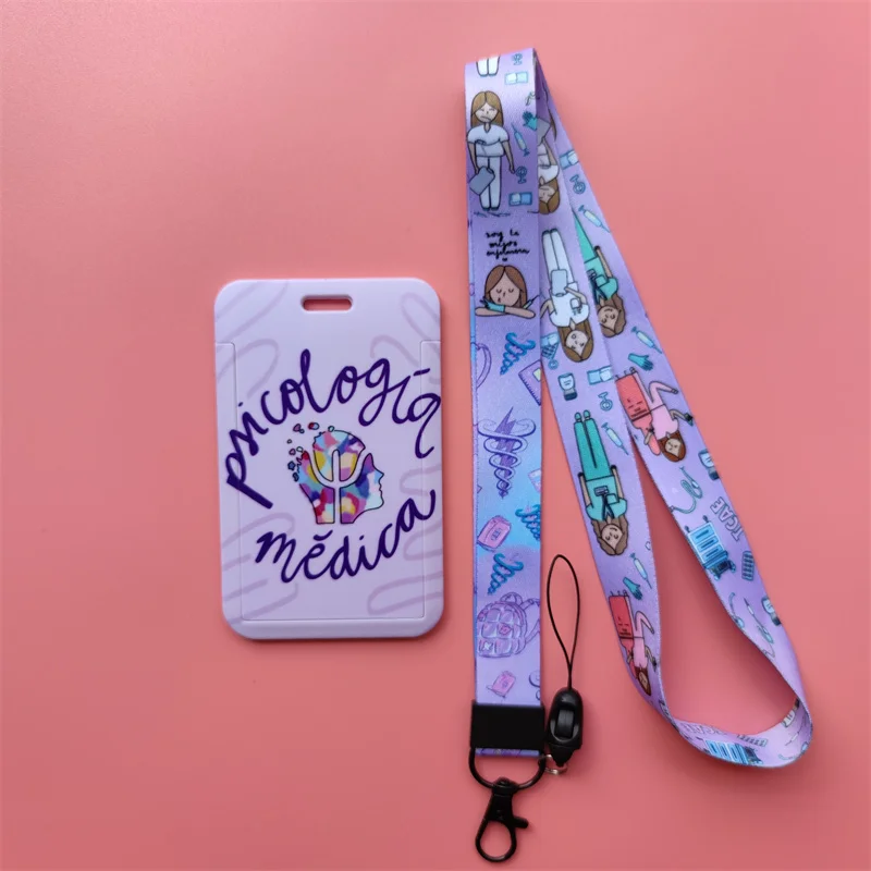 Arzt, Krankenschwester, Damen-Lanyards, Ausweishalter, Krankenhaus-Ausweishalter, zum Aufhängen, Seil, Lanyard, amüsantes Kartenetui, Mädchen, einziehbarer Clip – Detail 13