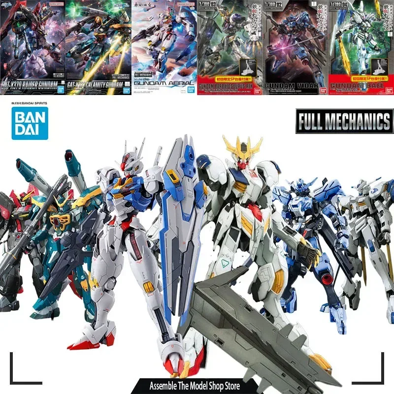 Bandai Original Model Kit FULL MECHANICS GUNDAM AERIAL BAEBATOS ALL 1/100 Anime Action Figure Assembly Model Toy Gift for Boys