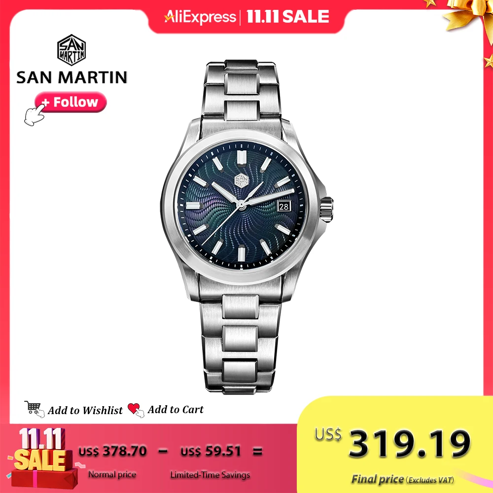 سان مارتن 39 مللي متر ساعة فستان فاخر ميوتا 9015 ساعات آلية أوتوماتيكية SN0150 للرجال مع ممسحة Guilloche 100 متر مقاوم للماء #1