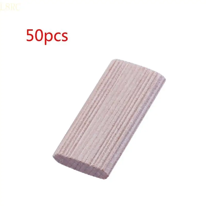 

L8RC 50/100 Pcs/Set Beech Wooden Dowels 6mm 8mm 10mm Wooden Shaft Connector Fluted Dowel Pins for DIY Furniture Woodworking
