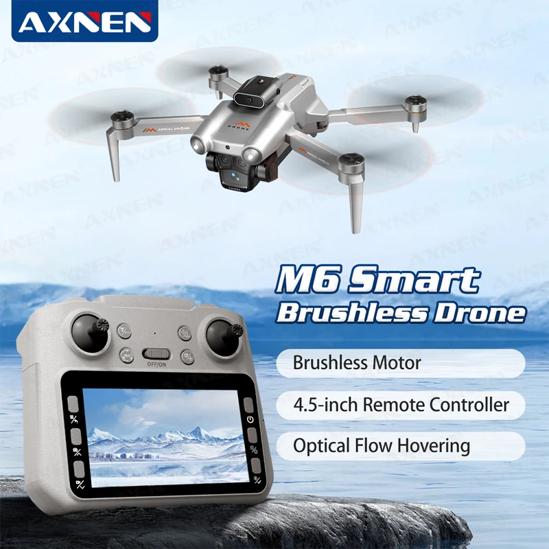 

Беспилотный летательный аппарат M6 Brushless Drone 8K Pro с 5G Wi-Fi FPV и 4K HD камерой для профессиональной аэросъемки, с пультом дистанционного управления с экраном, квадрокоптер RC