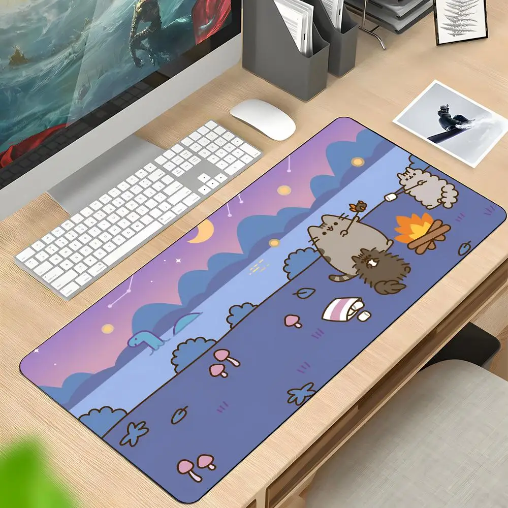 Niedliches P-pusheens-S Cartoon-Mauspad, Gummimatte, Laptop, XXL-Mauspad, Notebook, Gamer, Computertisch, Gaming-Zubehör