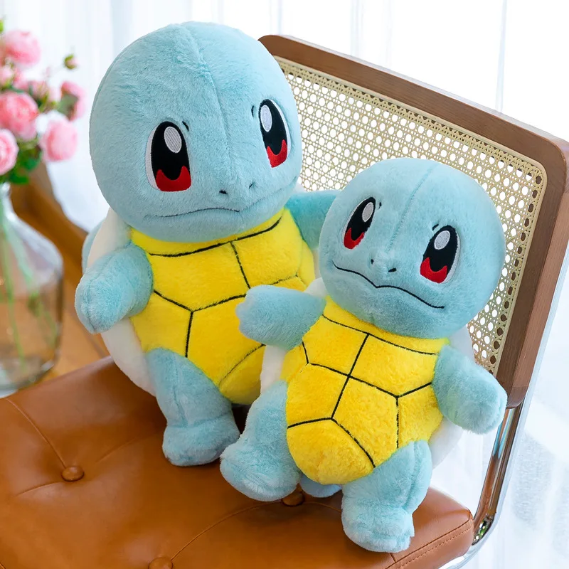 Squirtle Plush Toy Cute Anime Blue Turtle Stuffed Animal Doll Soft Cushion Pillow Home Decoration Birthday Gift for Children
