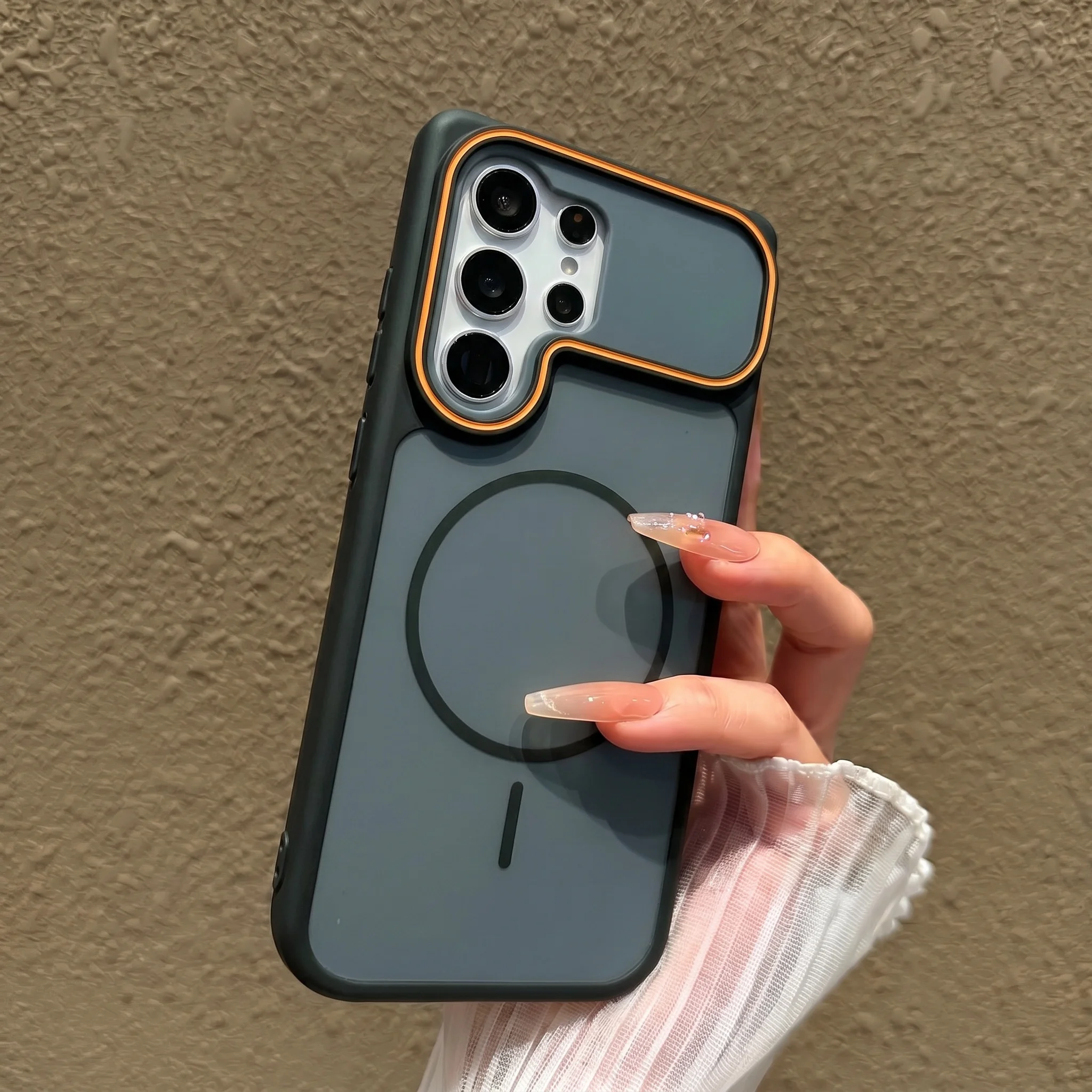 Luxury Dual Tone Phantom Magnetic Wireless Charge Phone Case for Samsung Galaxy S26 Plus S25 S24 S23 Ultra Shockproof Back Cover