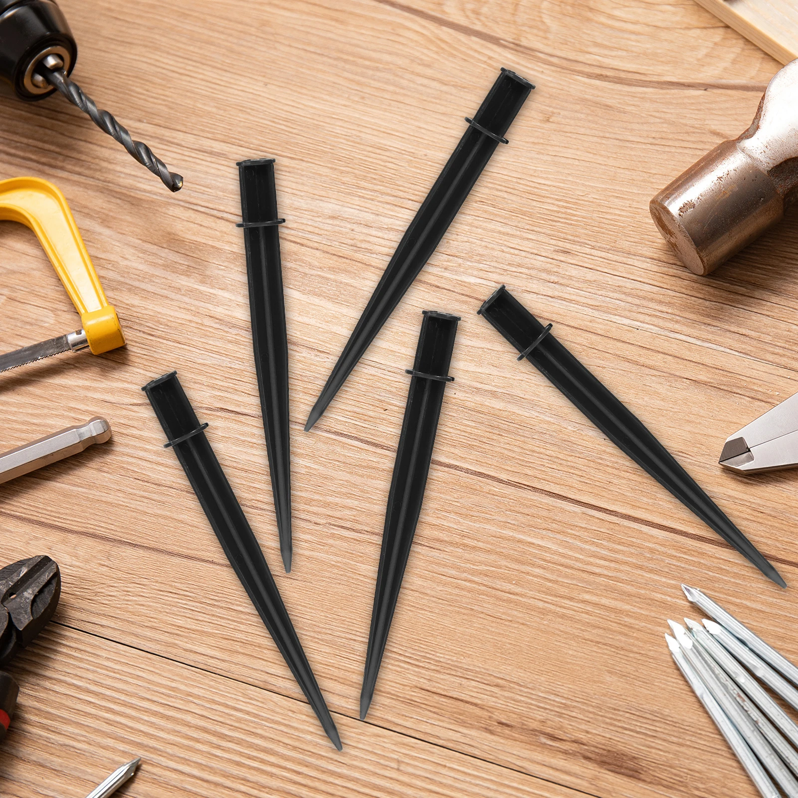 10 عبوات من أوتاد أرضية بلاستيكية بديلة لأضواء الطاقة الشمسية في الهواء الطلق ومسار الحديقة وإضاءة المناظر الطبيعية #5