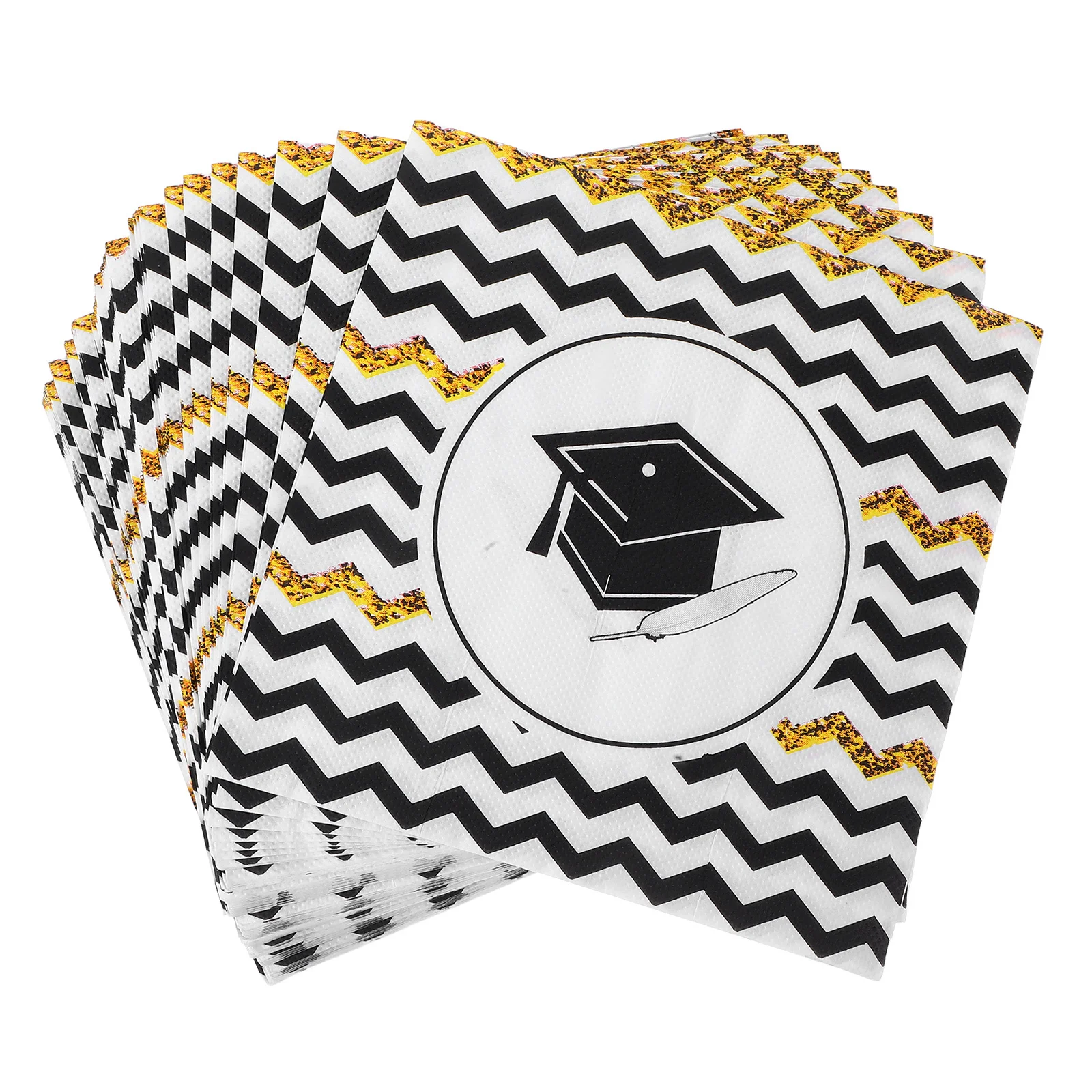 100 قطعة مناديل التخرج سميكة ماصة المناشف الورقية لعام 2025 كلية المدرسة الثانوية حفلة التخرج ديكور لوازم