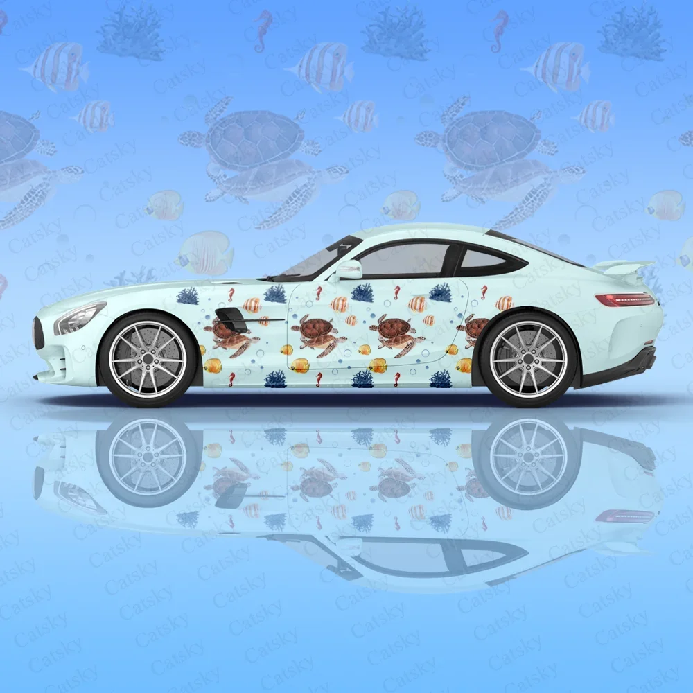 Sea Life Animal Octopus, Shark Design Car Body Stickers Vinyl Car Side Decal Decoration ﻿Auto Accessories Wrap Cover Film Gift