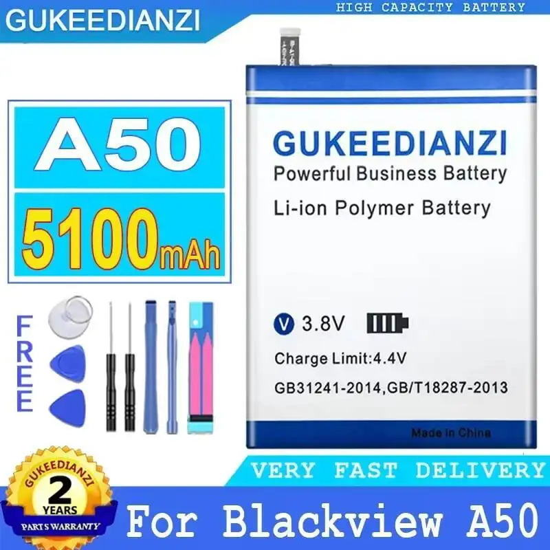 

5100Mah A50 LI436382JLY For Blackview Mobile Phone Battery Safe