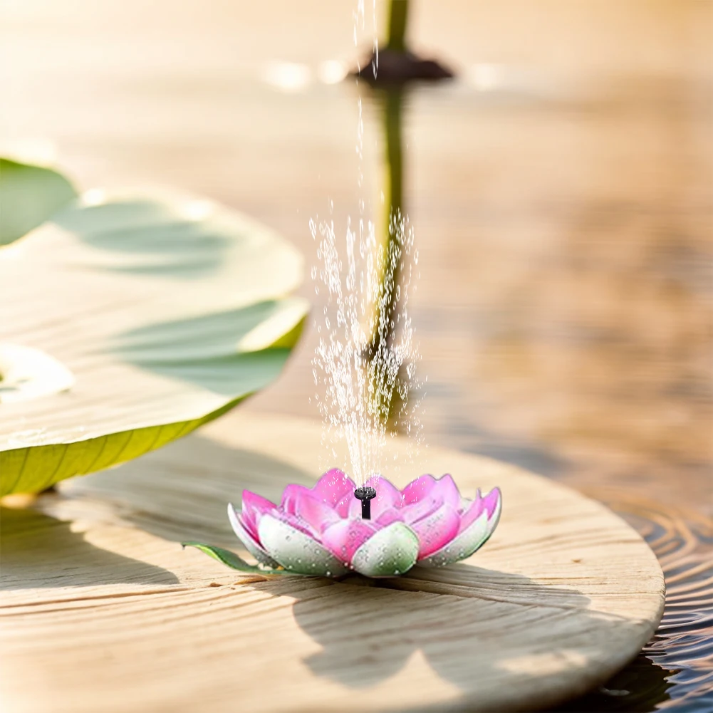 

Lotus Solar Water Fountain Brushless Pump Mini Waterfall Fountain Solar Powered Fountain for Outdoor Pool Decor