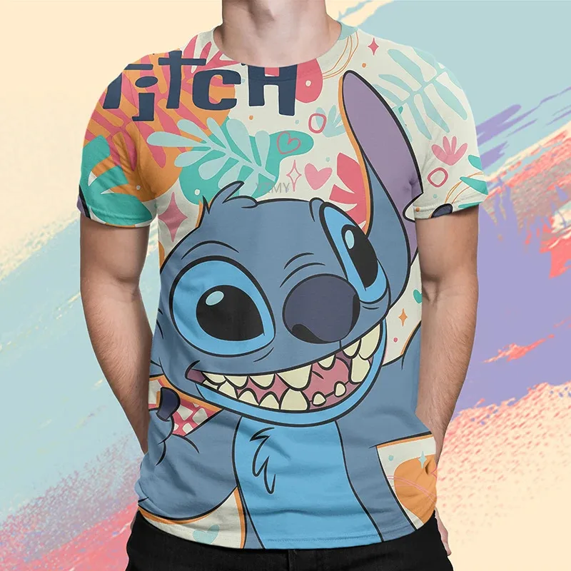Summer Disney Stitch 3d Print T Shirts Cartoon Boys GirlsT-shirts Short Sleeves Children Clothing Kids Stich Tees Tops
