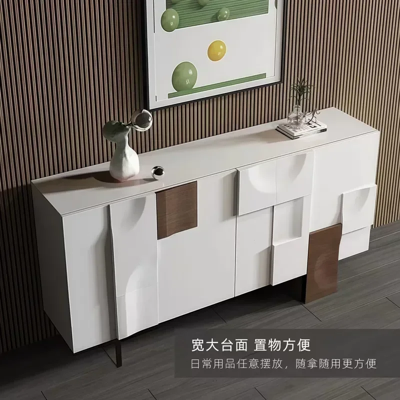 Minimalist Painted Dining Side Cabinet Entryway Storage Locker Modern Living Room Tea Cabinet Console Table Home Furniture