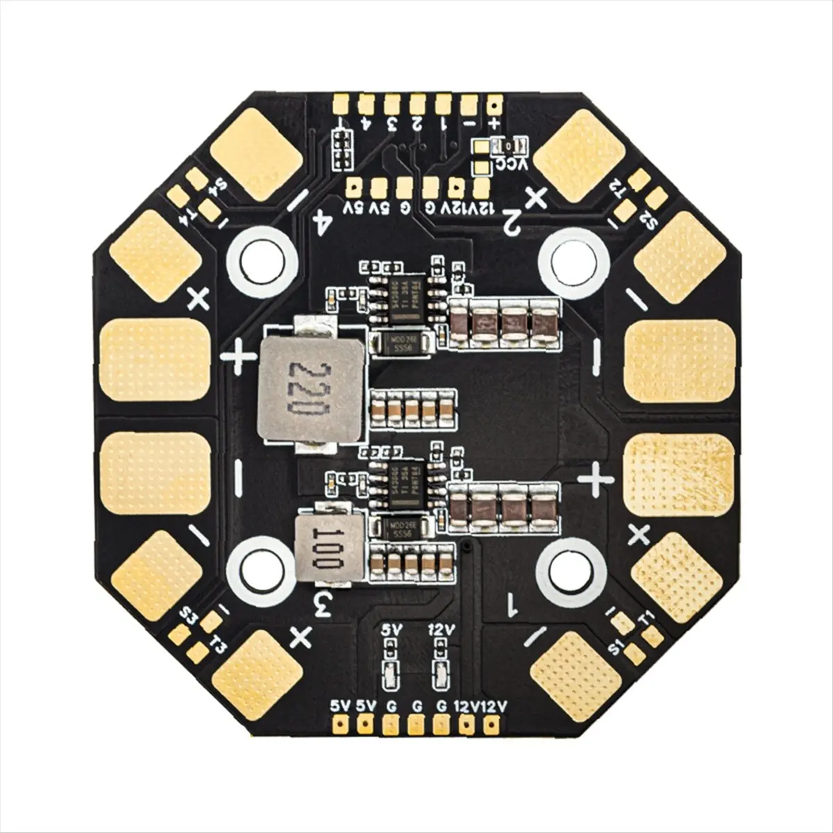 【Home-Accessories】AM32 6S 65A ESC 4XESC+1XPDB Kit 12V-25.2V 3-6S for 10-13 Inch FPV Drone RC Boat RC Car ESC