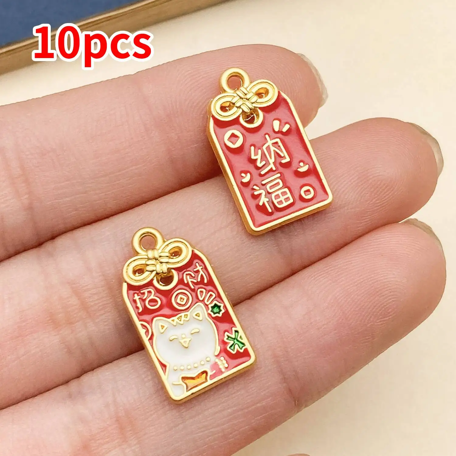 10pcs Gold-plated Metal Charms for DIY Accessories