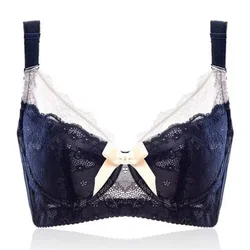 Lace Bra Women's Full Coverage Lightly Padded Underwire Balconette 34 36 38 40 42 44 46 B C D E F G H I J