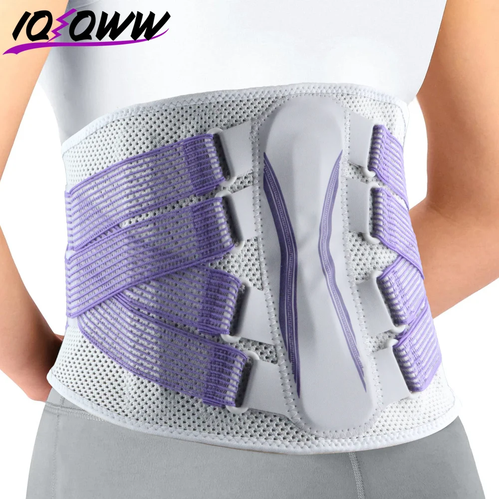 Back Brace for Lower Back Pain, Adjustable Knitted Lumbar Support Belt,Mesh Design with Lumbar Pad for Herniated Disc,Sciatica