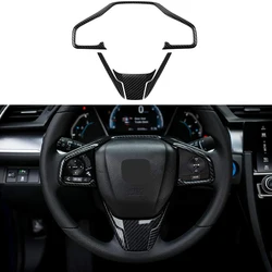 Interior Steering Wheel Cover Trim Sticker for Honda Civic 10th Gen Sedan Hatchabck Coupe Type R 2016-2021