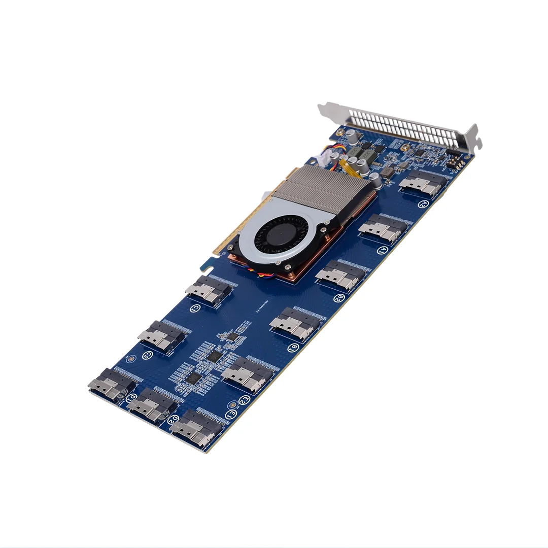 PLX88096 PCIe 10-Port X16 Expansion Card