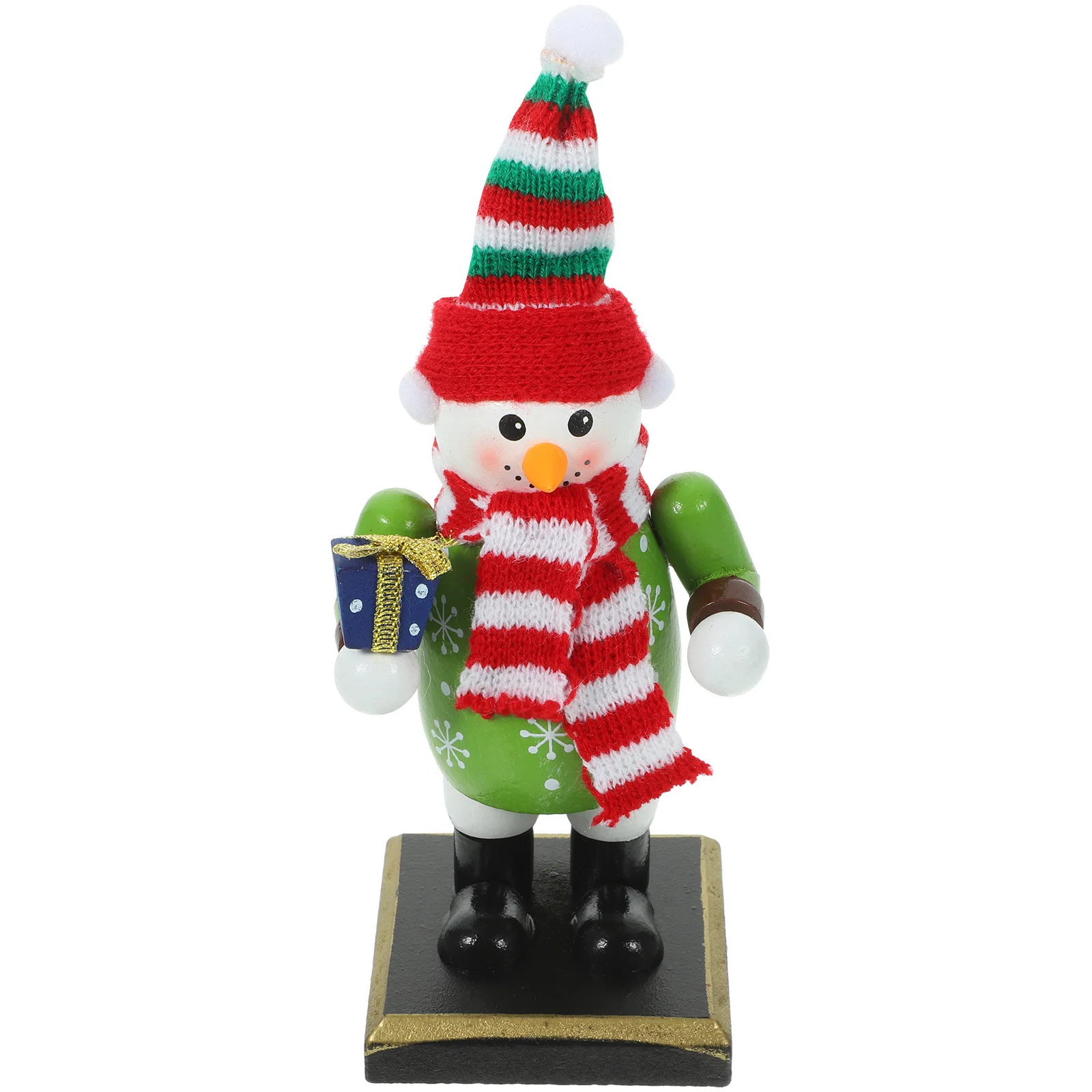 

RORPOIR Charming Snowman Nutcracker Wooden Puppet Figure Christmas Decor for Kids Girls Boys Holiday Ornament