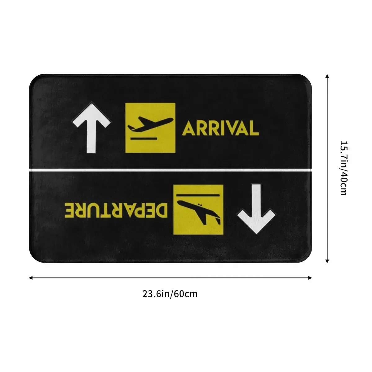 Arrivals Departures Polyester Doormat Rug carpet Mat Footpad Anti-slip Cushion Corridor Kitchen Bedroom balcony toilet 40*60cm