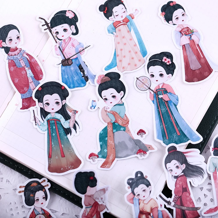 

20PCS Tang Dynasty Ladies Stickers Crafts And Scrapbooking stickers kids toys book Decorative sticker DIY Stationery