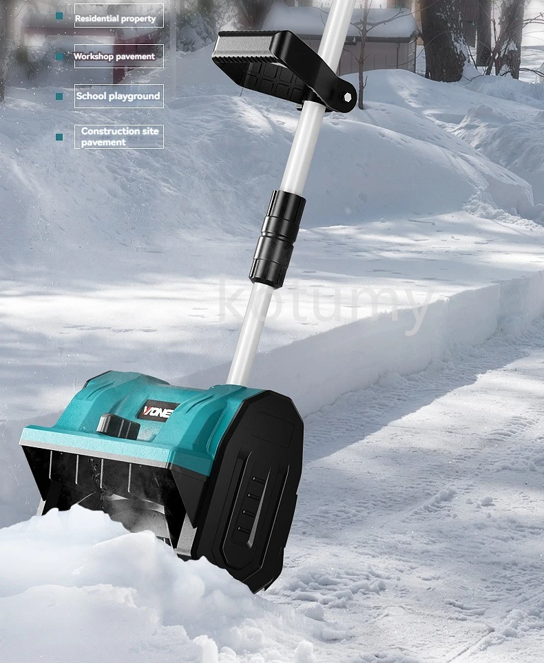 Spazzatrice da neve con batteria al litio Pala da neve pieghevole senza fili per uso domestico Spazzatrice da neve portatile per superficie stradale