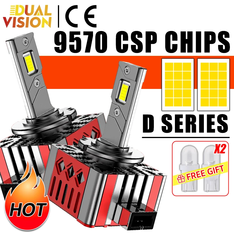 

D1S D3S Светодиодные фары HID 30000LM 300W D1R D3R CANBUS Светодиодный двусторонний чип CSP 6000K 1:1 Plug And Play Turbo Автоматические фары Лампа 12 В