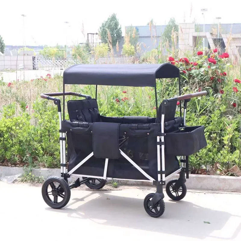 2025 New Model Popular Sport 4 Passenger Tandem Kids Wagon Stroller