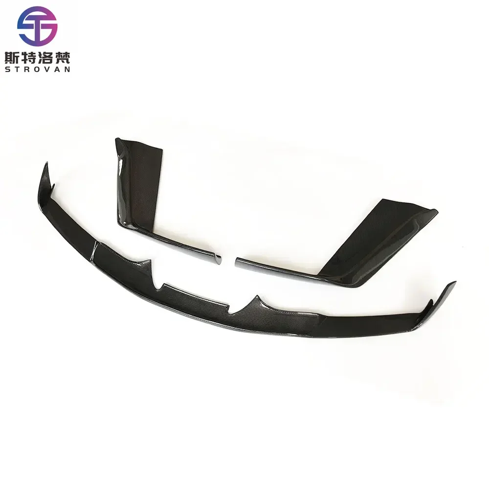 

STLF Real Carbon Fiber Front Bumper Chin Lip Splitter for Ferraris 488 16-UP Auto Racing Car Styling Body Kit Spoiler