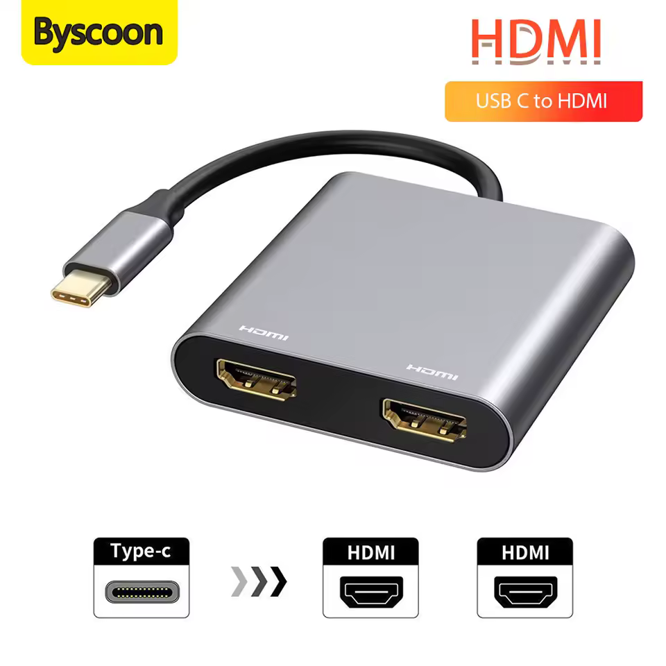 듀얼 HDMI 어댑터 사용 예시