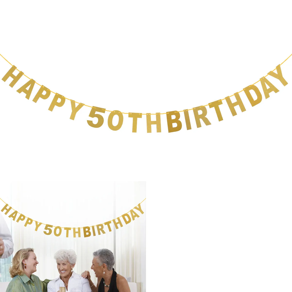 

5 M Birthday Party Latte Flowers Flags Banner Hanging Decorations Garlands Glitter Powder