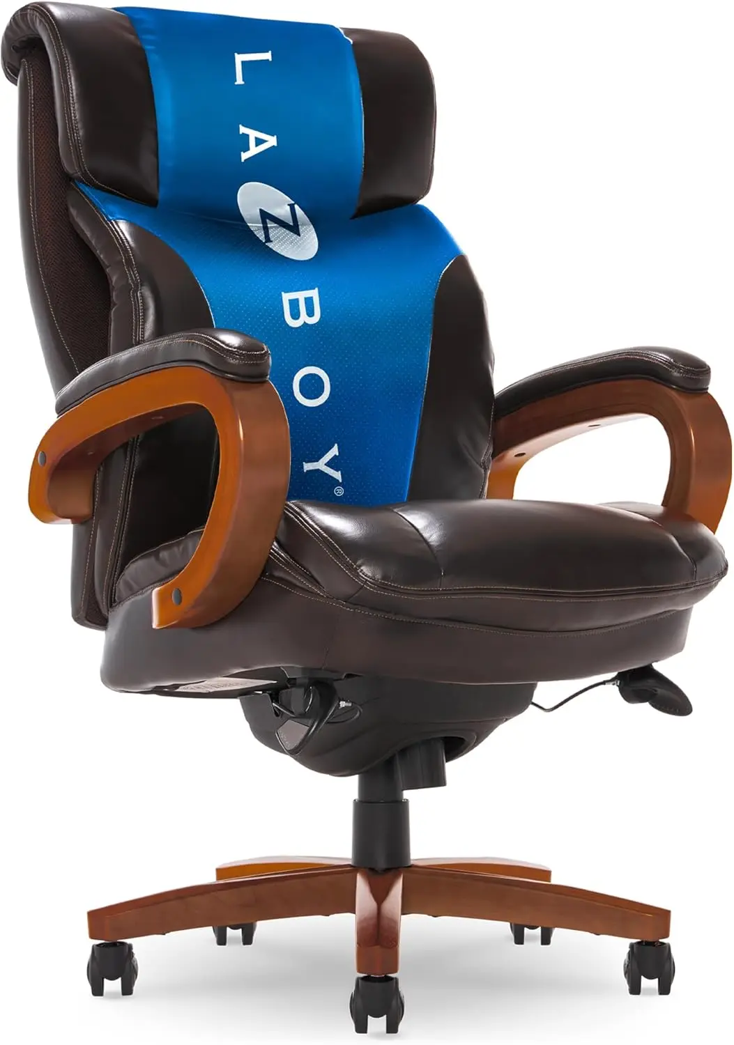

Trafford Big and Tall Executive Office Chair with AIR Technology, High Back Ergonomic Lumbar Support, Bonded Leather, Brown