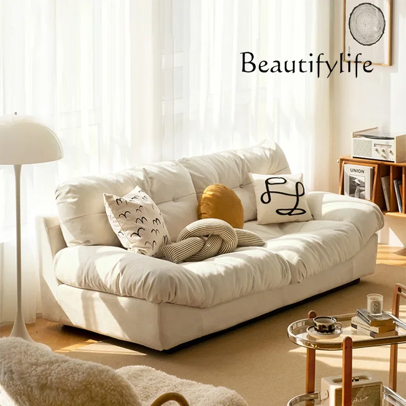 X36 Italian Minimalist Cloud Sofa Down Matte Flannel Living Room Modern Simple Fabric Sofa