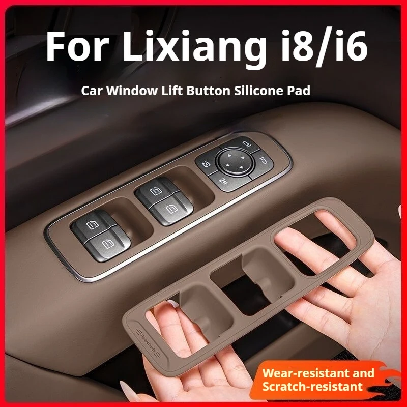 

For Li Lixiang I6 I8 Car Door Upper Lift Window Control Button Silicone Pad Ideal Car Door Control Button Decoration Accessories