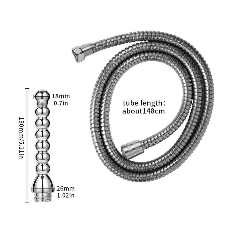 مجموعة رأس دش محمولة معدنية منزلية مع واجهة عالمية وأنبوب مناسبة للاستخدام المنزلي #6