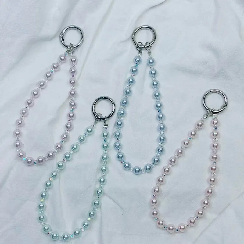 

Light Luxury Mobile Phone Lanyard French Pearl Bag Keychain Sweet Wind Mobile Phone Chain