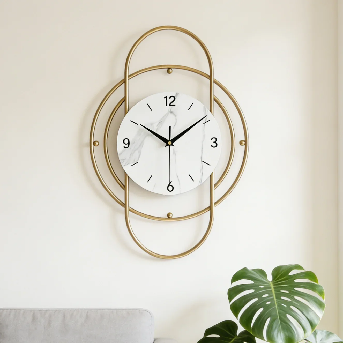 Stylish and simple silent wall clock restaurant background wall decoration wall hanging clock simple 2026 new time clock