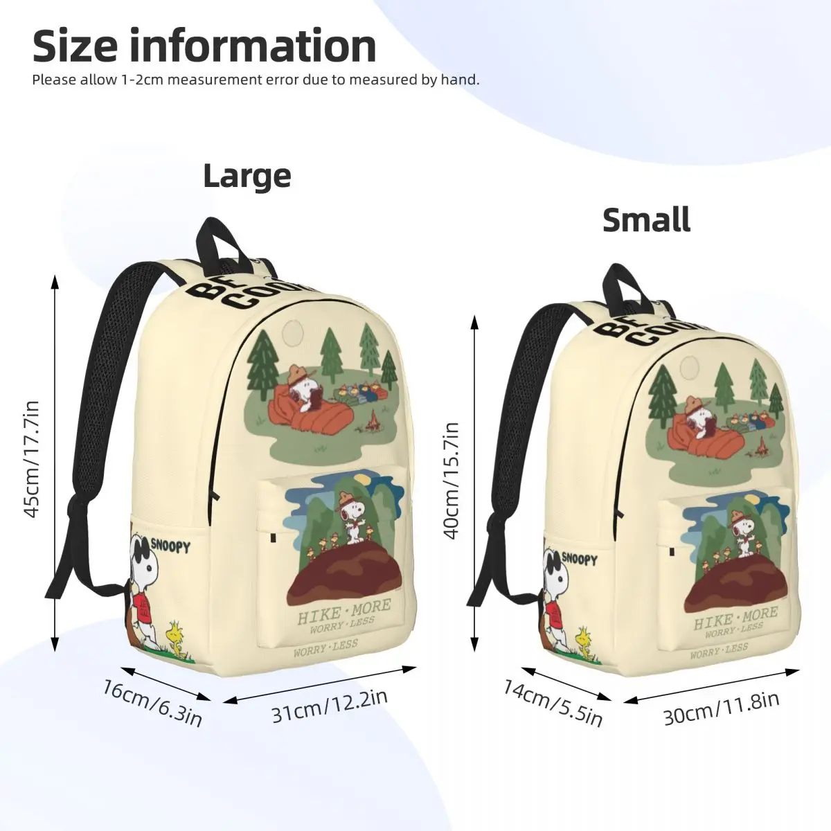 Funny Peanuts Snoopy Napping for Men Women Student School Bookbag Snoopy\'s House Daypack Elementary High College Travel