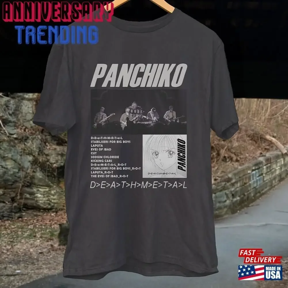 Panchiko-Camisa de manga corta para hombre y mujer, camisa negra con gráfico clásico D Gt E, KTV8006