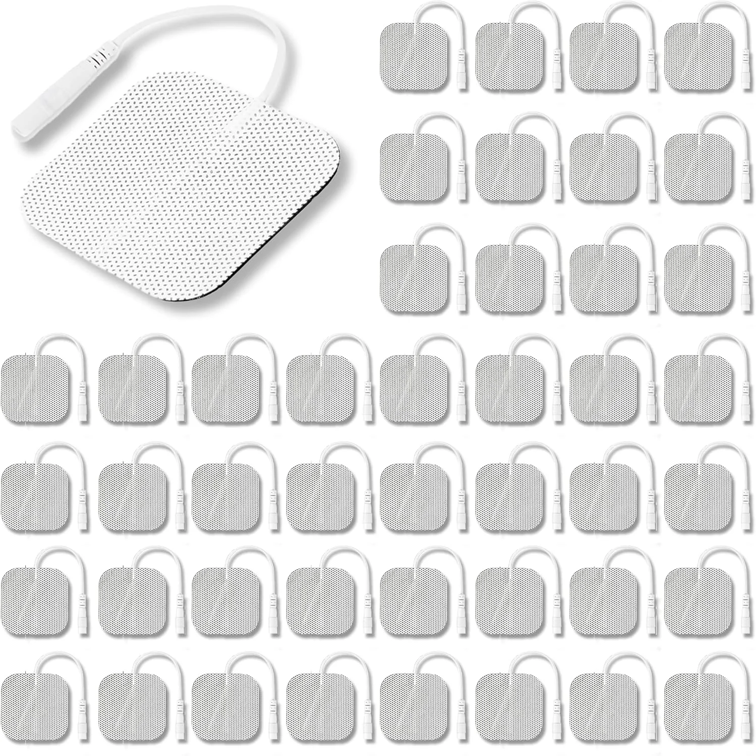 

44PC TENS Unit Replacement Electrodes, Reusable TENS Electrodes Compatible with Most TENS Devices