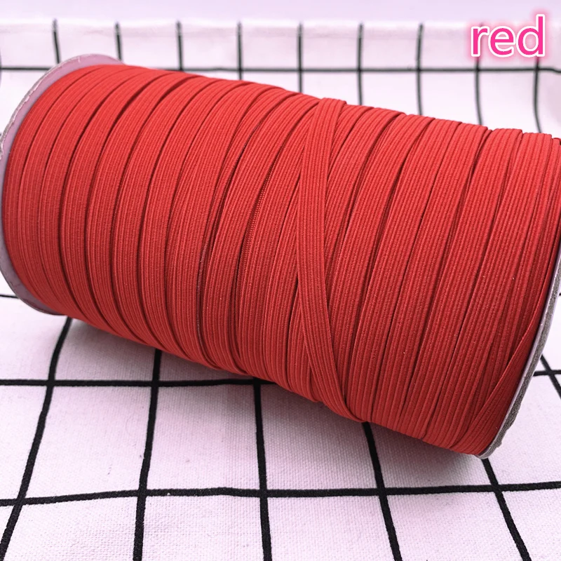 NEW 5yards 6mm Hight-Elastic Bands Spool Sewing Band Flat Elastic Cord Diy Handmade Sewing Crafts