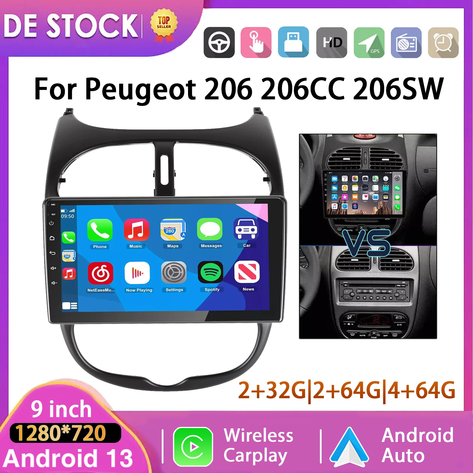 ESSGOO 64G Wireless CarPlay 9