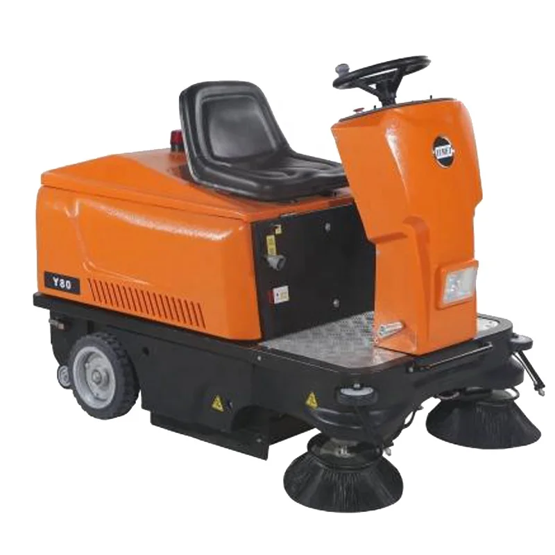 Leaf Dust Garbage Cleaning Industrial Electric Floor Road Sweeper With Battery For School Station Airport Stadium Football Field