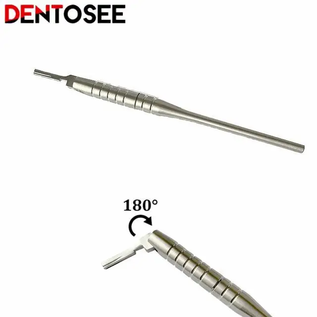 General Dental Knife Handle, Stainless Steel, 180 Degree Adjustable, Applicable To 3 # Blade Dental Consumables