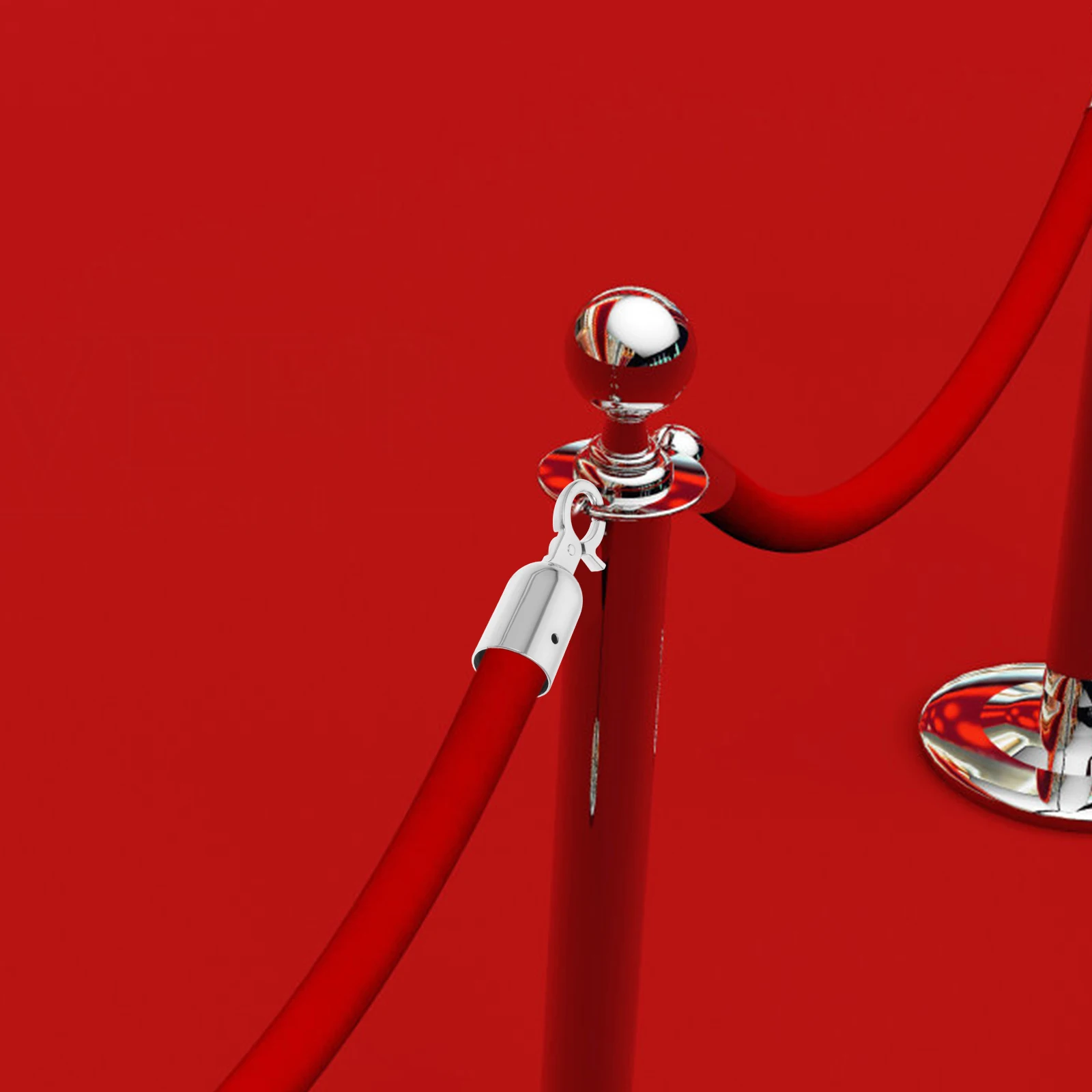 

2pcs Rope End Stopper Silver Hook Medium Size Decking Rope Fittings Stainless Steel Cord Lock Metal Cap Guardrail